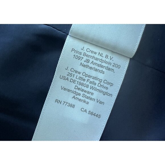 J. Crew lady black grey white check double breasted blazer Suit Jacket SZ: 14 - Picture 11 of 13